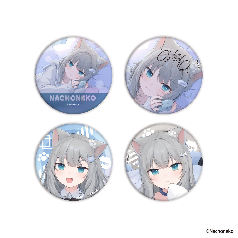 トレーディング缶バッジ Nachoneko 計4種