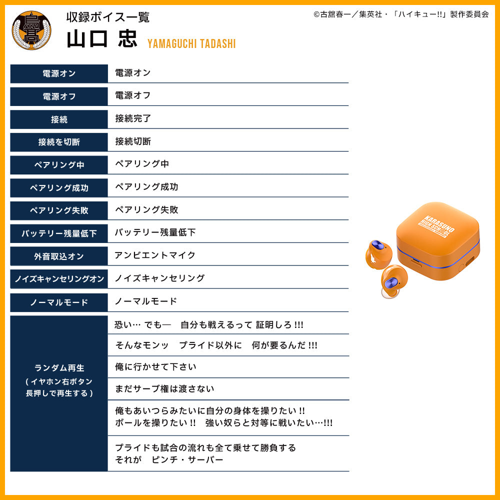 【予約】TE-Q3-HK ハイキュー!!コラボモデル|11月中旬以降順次発送