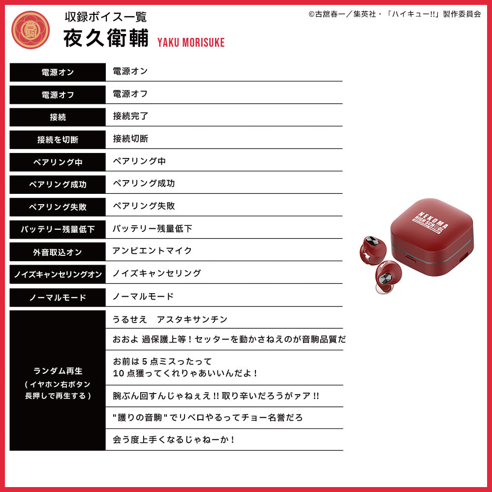 【予約】TE-Q3-HK ハイキュー!!コラボモデル|11月中旬以降順次発送