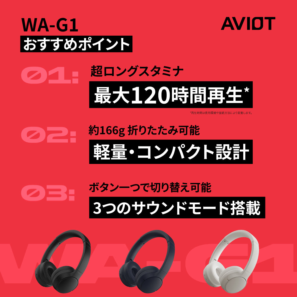 【予約】AVIOT WA-G1|12月中旬以降順次発送予定