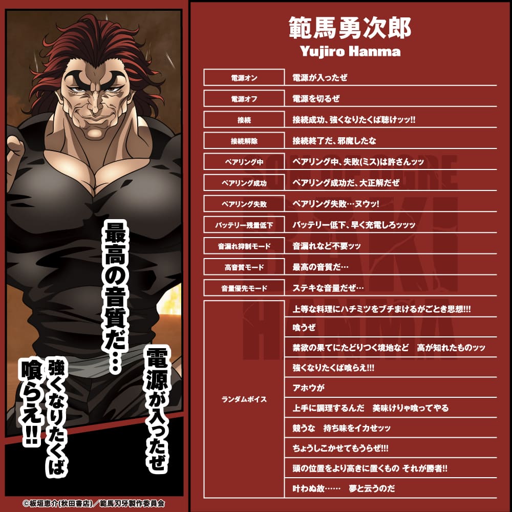 WB-P1-BK 範馬刃牙 コラボモデル