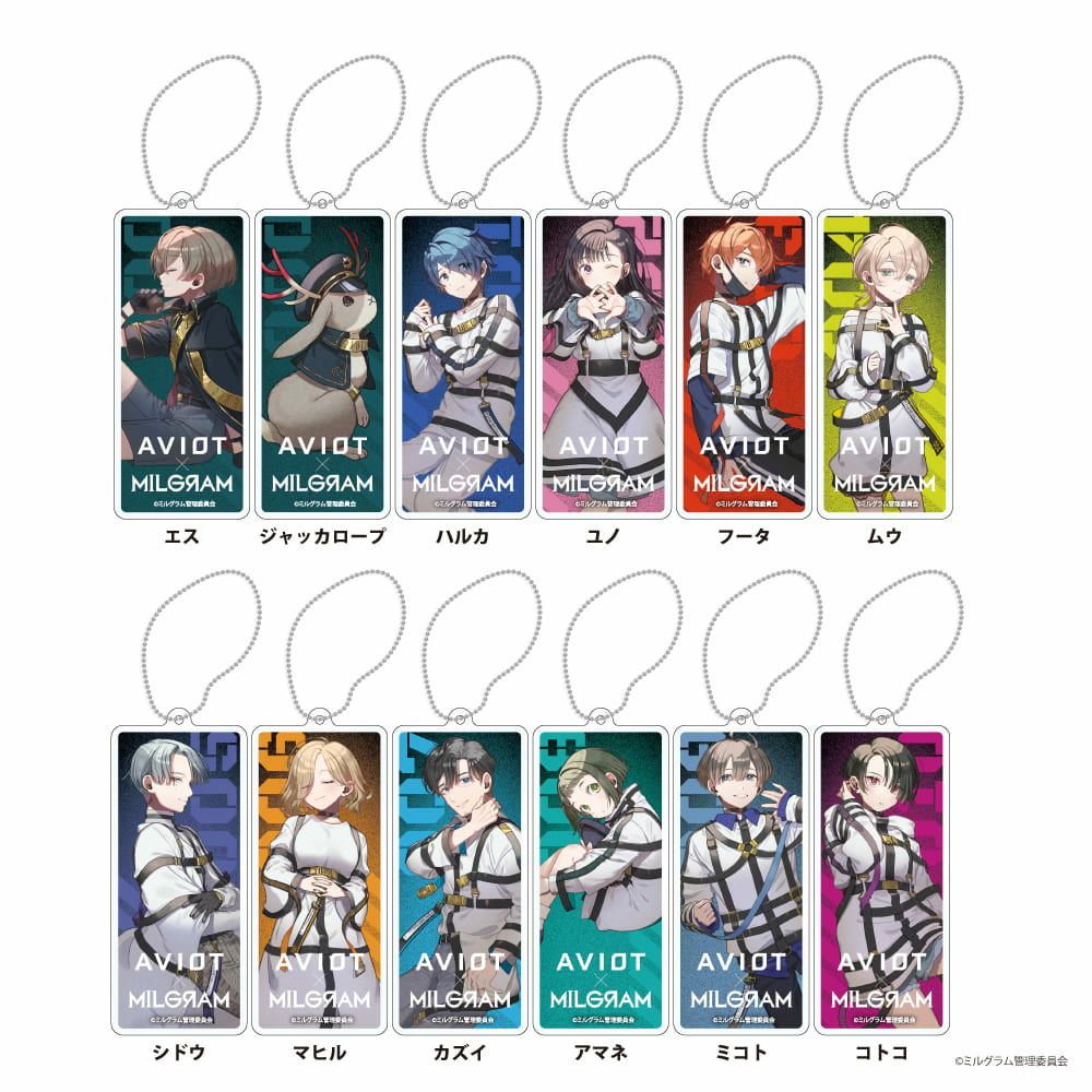 [Coupon not applicable, shipping fee not included, delivery will start in July] 12 types of trading acrylic key chains MILGRAM