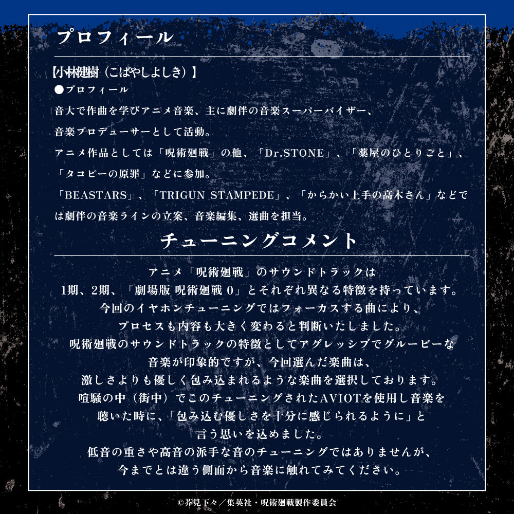TE-V1R-JK 呪術廻戦コラボモデル｜パッケージやイヤホン本体にも新規