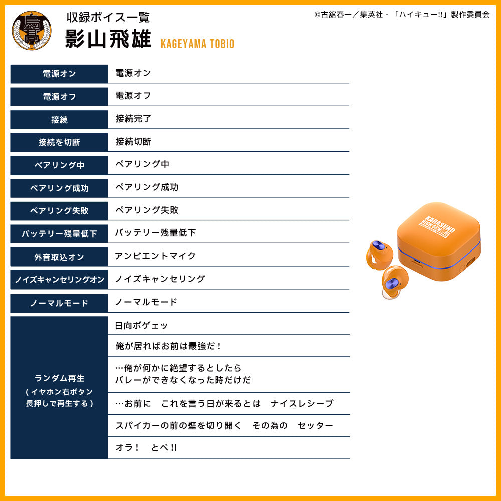 【予約】TE-Q3-HK ハイキュー!!コラボモデル｜10月下旬以降順次発送