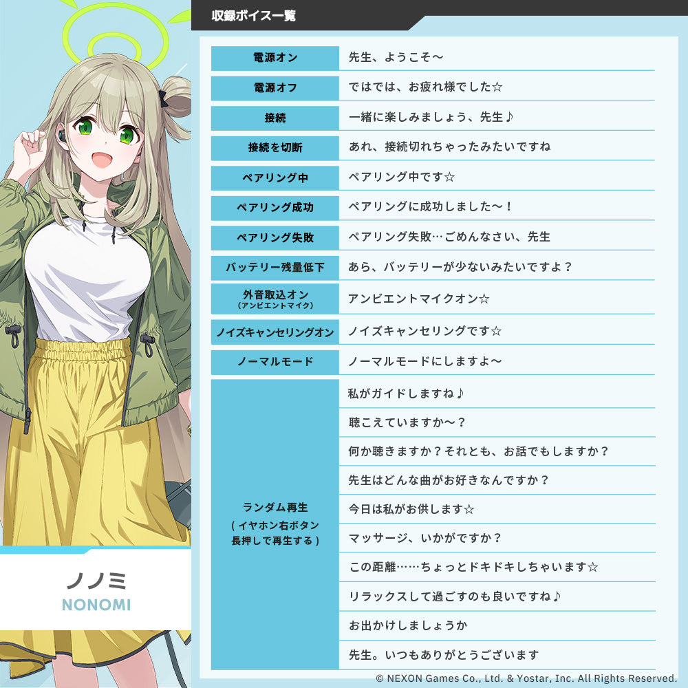 AVIOT TE-V1R-BLA｜ブルーアーカイブ コラボ完全ワイヤレスイヤホン