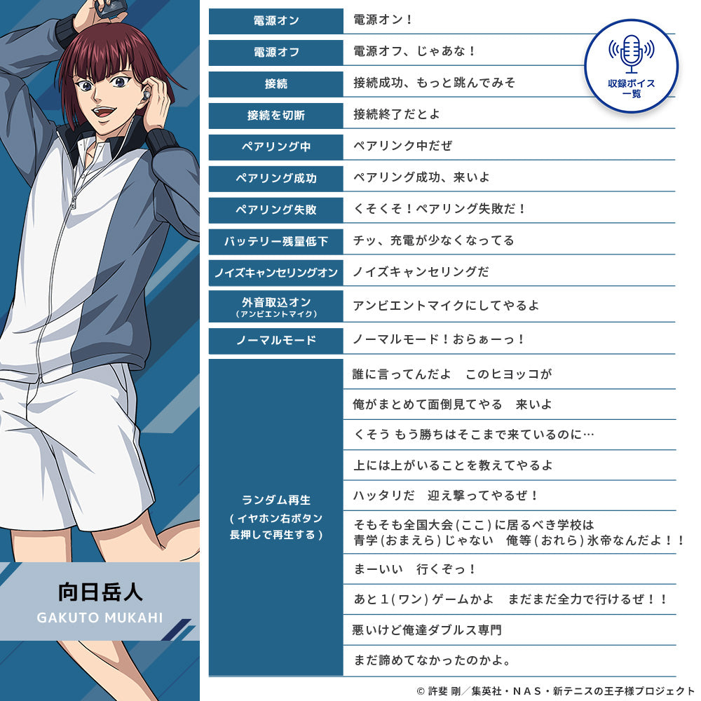 【予約】TE-V1R-TP 新テニスの王子様コラボモデル 第二弾｜12月中旬以降順次発送