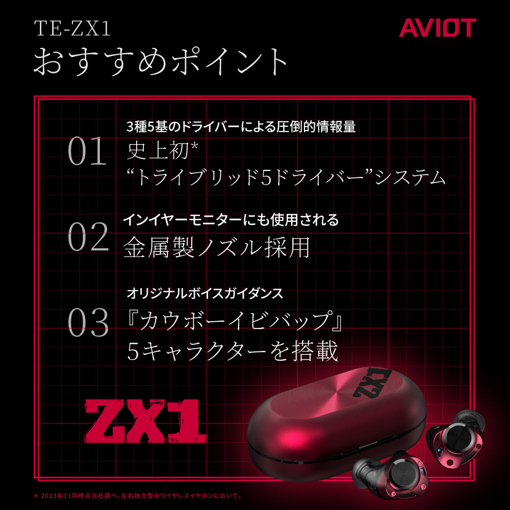 【予約】AVIOT TE-ZX1｜9月下旬以降順次発送